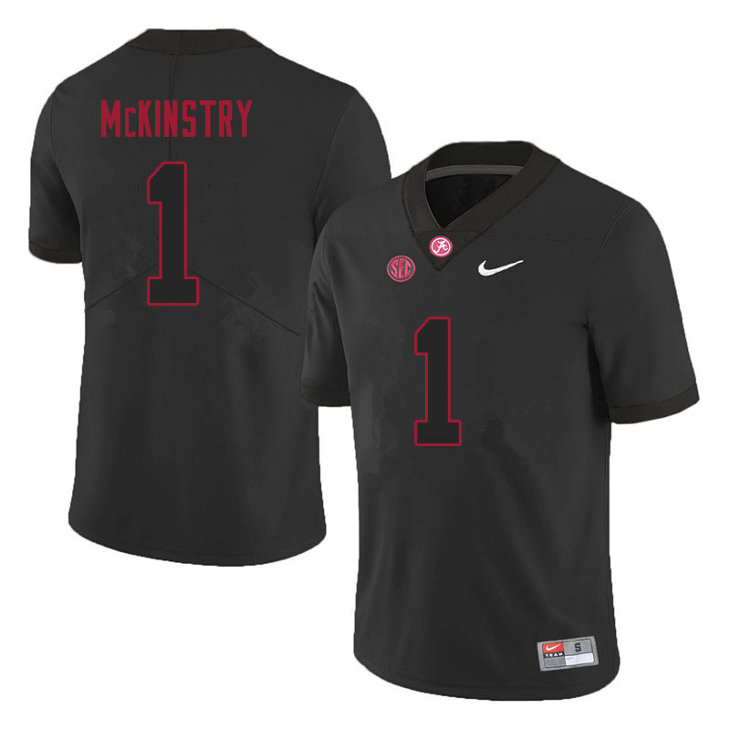 Men #1 Ga'Quincy McKinstry Alabama Crimson Tide College Football Jerseys Sale-Black